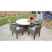 Sol 72 Outdoor™ Rockport 7 Piece Dining Set w/ Cushions Glass/Wicker/Rattan in Gray/Red | Wayfair OASIS-60-KIT-6DCC-SPA