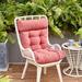 Red Barrel Studio® Cassella Indoor/Outdoor High Back Tufted Cushion Polyester in Red/Pink | 4 H x 21 W x 21 D in | Wayfair