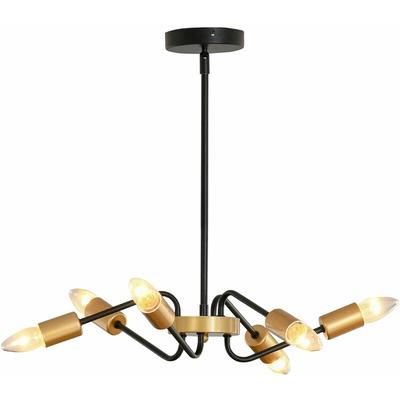 Homcom - Kronleuchter Hängelampe Chandelier 6-flammig höhenverstellbar Pendelleuchte Deckenleuchte Image