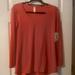 Lularoe Tops | Bnwt Xs Lularoe Lynnae Long Sleeved Tee | Color: Orange | Size: Xs