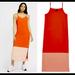 Nike Dresses | Nike Jersey Tank Color Block Dress Nwt Size M | Color: Orange/Pink | Size: M