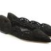 Tory Burch Shoes | Leyla Black Suede Cut Out Ballerina Flat | Color: Black | Size: 5.5