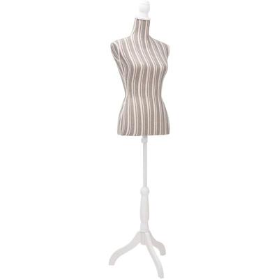 Vidaxl - Damenbüste Schneiderpuppe Büste Torso Mannequin Leinen mit Streifen Image