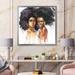 East Urban Home Portrait of Two African American Women - Painting on Canvas Canvas, Wood in Brown | 16 H x 16 W x 1.5 D in | Wayfair