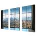 Latitude Run® New York City Window - 3 Piece Wrapped Canvas Photograph Print Canvas in White | 24 H x 36 W x 0.75 D in | Wayfair