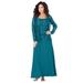 Plus Size Women's Beaded Lace Jacket Dress by Roaman's in Deep Teal (Size 18 W)