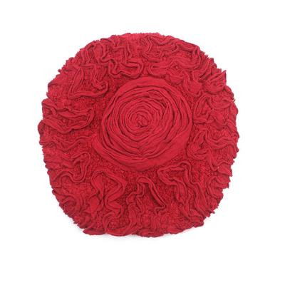 Bell Flower Bath Rug Collection by Home Weavers Inc in Red (Size 18" X 18")