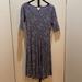 Lularoe Dresses | Lularoe Nicole Dress | Color: Blue | Size: L