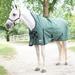 SmartPak Ultimate High Neck Turnout Blanket - 87 - Medium (220g) - Evergreen w/ Navy Trim & White Piping - Smartpak