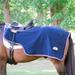 SmartPak Classic Fleece Quarter Sheet - 78 - Navy w/ Merlot & Silver Trim & Silver Piping - Smartpak