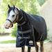 SmartPak Ultimate Pony Combo Neck Turnout Blanket - 57 - Medium (220g) - Black w/ Grey Trim & Royal Piping - Smartpak