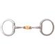 JP Korsteel Stainless Steel Copper Oval Link Eggbutt Snaffle Bit - 5.5" - Smartpak