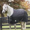 SmartPak Ultimate Stable Blanket with COOLMAX Technology - 84 - Med/Lite (100g) - Black w/ Grey Trim & White Piping