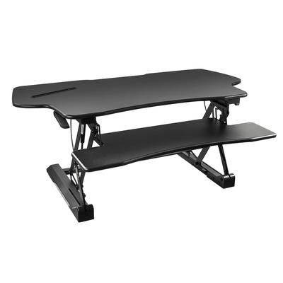 Mount-It! Height Adjustable Standing Desk Converter | Extra Wide 48 inches - Black