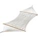 Bahia Brazilian Patio Hammock Crochet Cotton Hammock Set Single Hammock for One Person Outdoor Patio Swing Chair - Natural - N/A