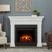 Emerson 56" Grand Electric Fireplace in Rustic White by Real Flame