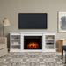 Eliot 81" Grand TV Stand Electric Fireplace in White by Real Flame