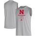 Men's adidas Gray Nebraska Huskers Sideline Locker Tag AEROREADY Creator Sleeveless T-Shirt