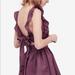 Free People Dresses | Free People Colette Maroon Linen Dress Xs | Color: Red | Size: Xs
