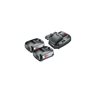Bosch Starter-Set 2x 2,5 Ah Akkus, 18 Volt System, Ladegerät, im Karton)