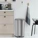 HOMECHO Kitchen Stainless Steel Step On Trash Can Stainless Steel in Gray | 25 H x 16.8 W in | Wayfair HST-022