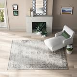 Gray/White 24 x 0.25 in Area Rug - Mistana™ Brandt Floral Gray Area Rug, Polypropylene | 24 W x 0.25 D in | Wayfair