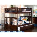 Broddrick Solid Wood Standard Bunk Bed w/ Trundle by Harriet Bee kids Wood in Brown | 68.13 H x 80.5 D in | Wayfair VVRO3211 29130017