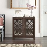 Red Barrel Studio® Engelina Solid + Manufactured Wood Mirrored Diamond Filigree Hall Stand Wood in Brown | 30 H x 30 W x 12 D in | Wayfair