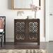 Red Barrel Studio® Engelina Solid + Manufactured Wood Mirrored Diamond Filigree Hall Stand Wood in Brown | 30 H x 30 W x 12 D in | Wayfair