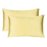 Everly Quinn McKeesport Pillowcase Silk/Satin in Yellow | Standard | Wayfair 510791C53E0340ECAFB7505607076EF2