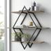 Mercury Row® Midland 3 Piece Diamond Tiered Shelf Wood in Black/Brown/Gray | 31.5 H x 31.5 W x 10.25 D in | Wayfair