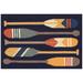 "Liora Manne Frontporch Paddles Indoor/Outdoor Rug Navy 20""x30"" - Trans Ocean FTP12450833"