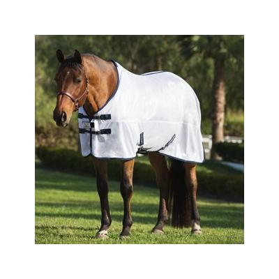 TuffRider Comfy Mesh Fly Sheet Exclusively Made for SmartPak - 72 - White w/ Navy Trim - Smartpak