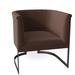 Barrel Chair - Bernhardt Zola 29" Wide Top Grain Leather Barrel Chair Leather/Genuine Leather in Brown | 30.5 H x 29 W x 29.5 D in | Wayfair