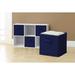 Rebrilliant Collapsible Storage Fabric Cube Fabric in Blue | 11 H x 10.5 W x 11 D in | Wayfair STRG-BIN-NVB-6PK