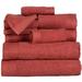 Latitude Run® Airyonna 10-Pc Bath Towel Set - Luxurious Ribbed Pile Absorbent Bathroom Set Towels Terry Cloth/ in Red/Brown | 27 W in | Wayfair