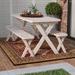Loon Peak® Riverhead Solid Wood Outdoor Picnic Table Wood in White | 44 W x 27 D in | Wayfair LNPK6190 38757737