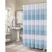 Wade Logan® Waffle Weave Ashlay White Shower Curtain Bathroom Curtain 70 X 72 Inch Long Shower Curtains in Gray/Blue | 70 H x 72 W in | Wayfair