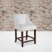 Transitional Tufted Upholstered/Walnut Finish Counter Stool (Set of 2)