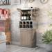 Furniture of America Fula Modern Brown 8-Bottle Cabinet Wine Cabinet