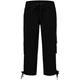 MoFiz Ladies Cropped Trousers Women Casual Pants Work Office Crop Capri Pants 3/4 Length Shorts Trousers Multi-Pockets Black Size XL