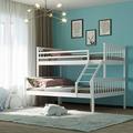 Panana Triple Sleeper Bunk Beds, Single Top Double base bed | Solid Wood Frame | Children's Bed room Furniture | Wooden Bed Frame suitable for Parents & Children