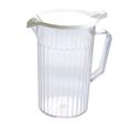 Tableware UK Made Plastic Jug with Lid Virtually Unbreakable Polycarbonate Drink Pitcher Measuring Jug (White, 6 x 1400ml)