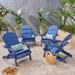 Malibu Outdoor Acacia Wood Folding Adirondack Chairs with Cushions (Set of 4) by Christopher Knight Home