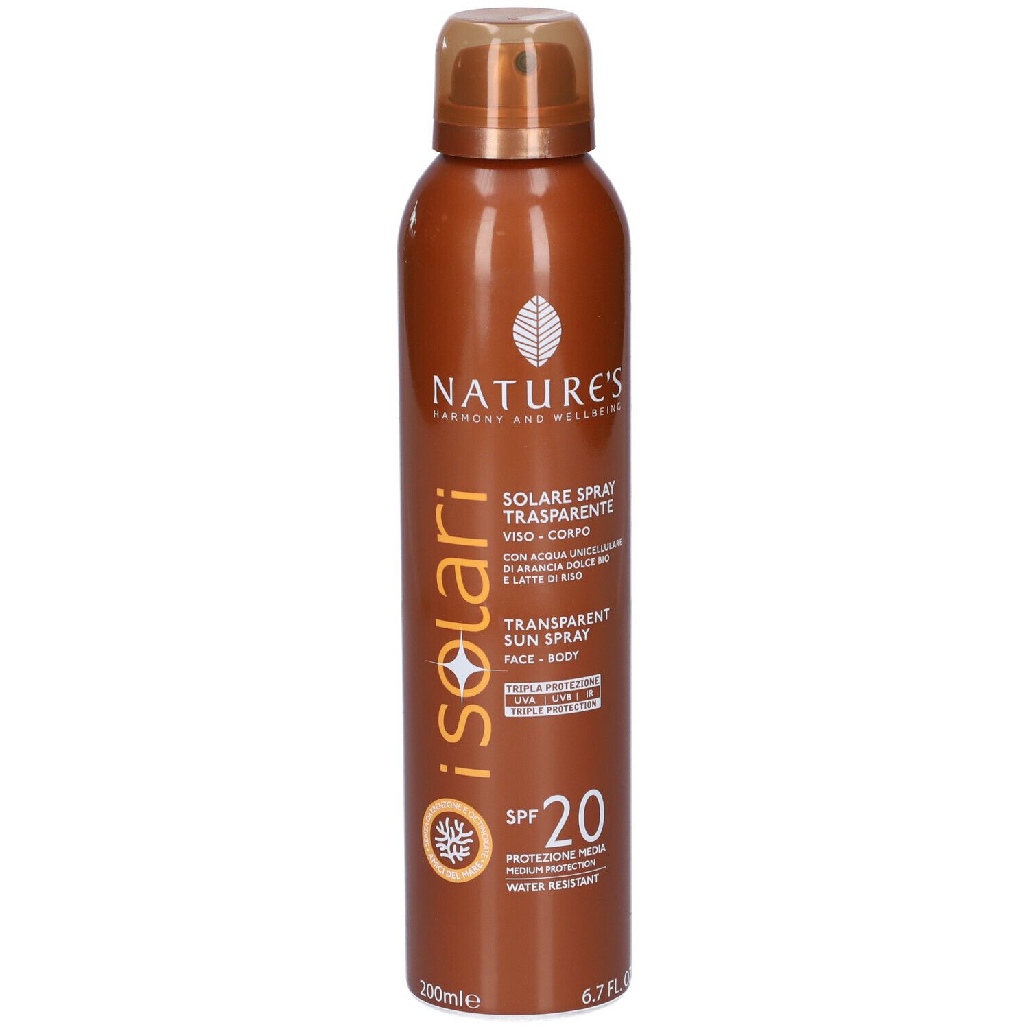 NATURE'S iSolari Solare Spray Trasparente SPF 20 200 ml
