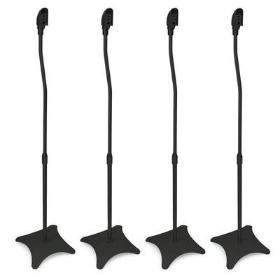 Mount-It! 4 Speaker Stands for Surround Sound System Satellite Speaker Stands - Black