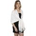 Gilbin Luxurious Women's Silky Scarf Large Soft Cozy Pashmina Shawls Solid Colors Soft Pashmina Shawl Wrap Stole(Off White)