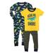 Carters Infant Boys Blue 4 Piece Dinosaur Hear Me Snore Pajama Sleep Set