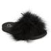 Olivia Miller Kim Marabou Slide Slipper