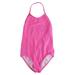 Ralph Lauren Girls One-Piece Halter Solid Swimsuit